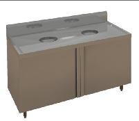 Double hole collection residual cabinet